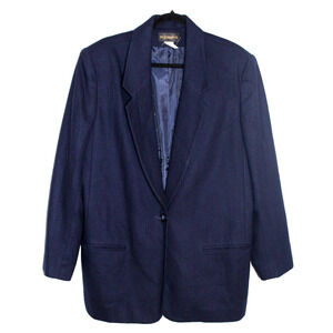 Requirements Men's 100% Wool Navy Blazer Size 40R Fully Lined Classic Fit Jacket